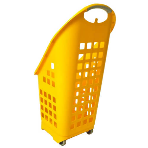 Trolley supermercato spesa 45 litri polipropilene disponibile in 4 colori